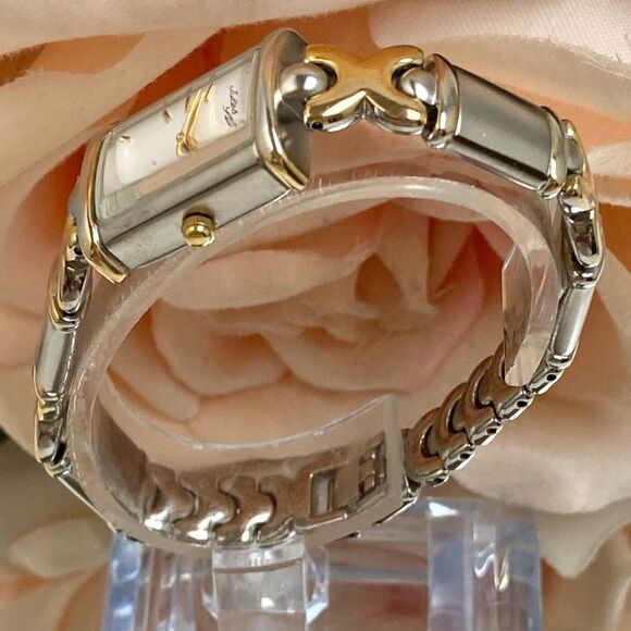 Vintage Jules Jurgenson Two-Tone Ladies Bracelet Watch - Picture 7 of 16